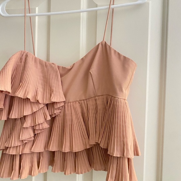 Zara Pink Ruffle Tank Top - Picture 5 of 8